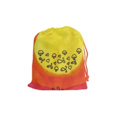 Red Sun Drawstring Pouches (medium)  by snowwhitegirl