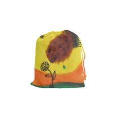 Pirana Eating Flower Drawstring Pouches (small)  by snowwhitegirl