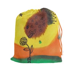 Pirana Eating Flower Drawstring Pouches (xxl) by snowwhitegirl