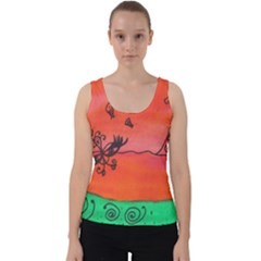 Flying Eyebird Velvet Tank Top by snowwhitegirl