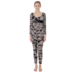 Earth  Dark Soil With Cracks Long Sleeve Catsuit by FunnyCow