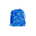 Blue Clear Water Texture Drawstring Pouches (Small)  View1