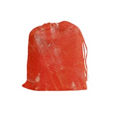 Grunge Red Tarpaulin Texture Drawstring Pouches (large)  by FunnyCow