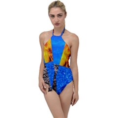 The Fifth Inside Funny Pattern Go With The Flow One Piece Swimsuit by FunnyCow