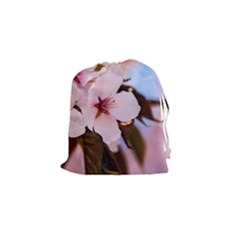 Three Sakura Flowers Drawstring Pouches (small)  by FunnyCow