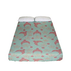Mauve Winter Hat Fitted Sheet (full/ Double Size) by snowwhitegirl
