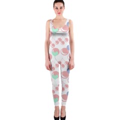 Bubblegum Cherry White One Piece Catsuit by snowwhitegirl