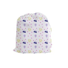 Cakes And Sundaes Drawstring Pouches (large)  by snowwhitegirl