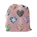 gem hearts and rose gold Drawstring Pouches (XXL) View2