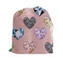 gem hearts and rose gold Drawstring Pouches (XXL) View1