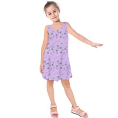 Heart Drops Violet Kids  Sleeveless Dress by snowwhitegirl