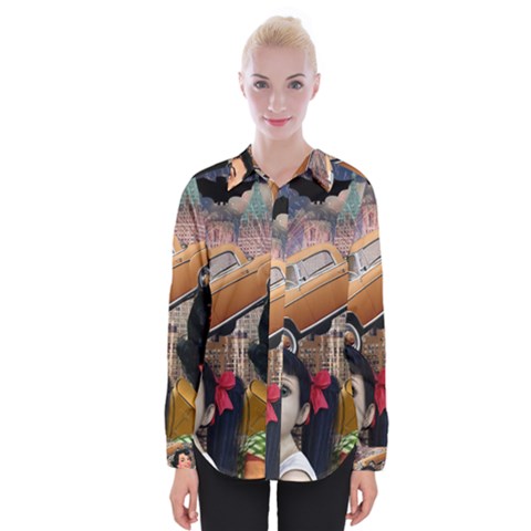 Out In The City Womens Long Sleeve Shirt by snowwhitegirl