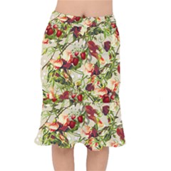 Fruit Blossom Beige Mermaid Skirt by snowwhitegirl