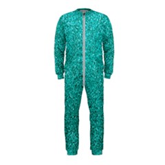 Aqua Glitter Onepiece Jumpsuit (kids) by snowwhitegirl