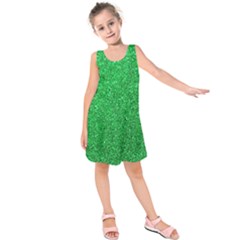 Green Glitter Kids  Sleeveless Dress by snowwhitegirl