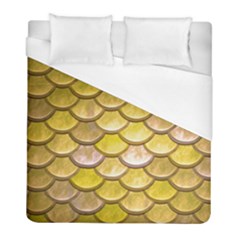 Yellow  Mermaid Scale Duvet Cover (full/ Double Size) by snowwhitegirl