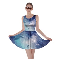 Nebula Blue Skater Dress by snowwhitegirl