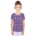Purple  Plaid Kids  One Piece Tee View1