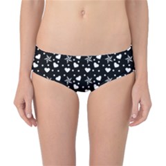 Hearts And Star Dot Black Classic Bikini Bottoms by snowwhitegirl
