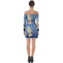 Blue Hair Boy Off Shoulder Top with Skirt Set View2