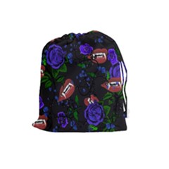 Blue Rose Vampire Drawstring Pouch (large) by snowwhitegirl