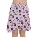 School Girl Pattern Pink Chiffon Wrap View1