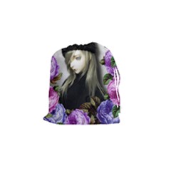 Doll Floral Drawstring Pouch (small) by snowwhitegirl