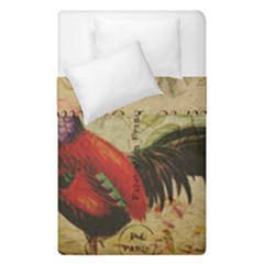 Rooster Duvet Cover Double Side (single Size) by vintage2030