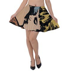 Kiss Kiss Velvet Skater Skirt by vintage2030
