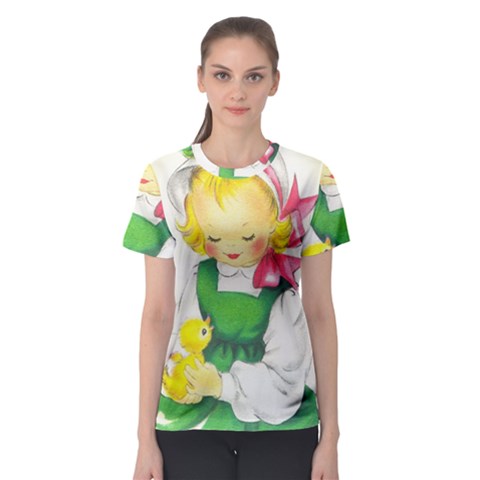 Girl 1731722 1920 Women s Sport Mesh Tee by vintage2030