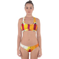 Three Red Chili Peppers Cross Back Hipster Bikini Set by FunnyCow