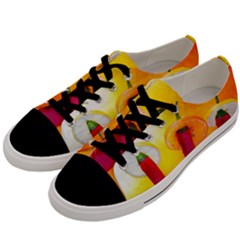 Three Red Chili Peppers Men s Low Top Canvas Sneakers by FunnyCow