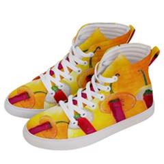 Three Red Chili Peppers Women s Hi-top Skate Sneakers by FunnyCow