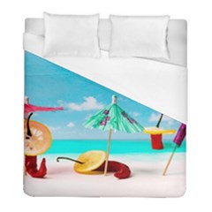 Red Chili Peppers On The Beach Duvet Cover (full/ Double Size) by FunnyCow