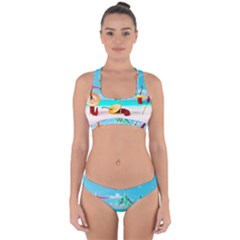 Red Chili Peppers On The Beach Cross Back Hipster Bikini Set by FunnyCow