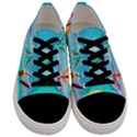 Red Chili Peppers On The Beach Men s Low Top Canvas Sneakers View1