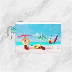 Red Chili Peppers On The Beach Canvas Cosmetic Bag (small) by FunnyCow