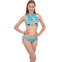 Red Chili Peppers On The Beach Cross Front Halter Bikini Set View1