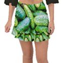 Pile Of Green Cucumbers Fishtail Mini Chiffon Skirt View1