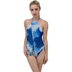 Cobalt Go With The Flow One Piece Swimsuit by WILLBIRDWELL