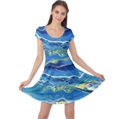 Sunlit Waters Cap Sleeve Dress by lwdstudio