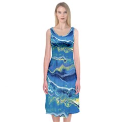 Sunlit Waters Midi Sleeveless Dress by lwdstudio