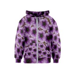 The Sky Is Not The Limit For Beautiful Big Flowers Kids  Zipper Hoodie by pepitasart