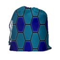 Hexagon Background Geometric Mosaic Drawstring Pouch (XXL) View2