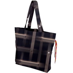 Metal Pattern Background Texture Drawstring Tote Bag by Sapixe