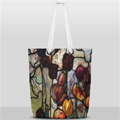 Tiffany Window Colorful Pattern Full Print Rope Handle Tote (small) by Sapixe