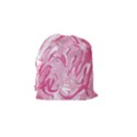 Pink Marble Painting Texture Pattern Drawstring Pouch (Small) View2
