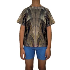 Fractal Art Graphic Design Image Kids  Short Sleeve Swimwear by Sapixe