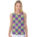 Cartoon Style Marine Life Motif Pattern Women s Basketball Tank Top View1
