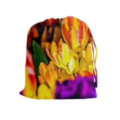 Fancy Tulip Flowers In Spring Drawstring Pouch (xl) by FunnyCow